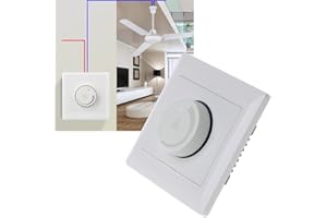 BIlinli 220V 100W Ajuste Interruptor de control de velocidad del ventilador de techo Botón de pared Regulador del interruptor