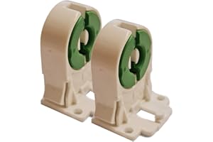 Tosend Portalampada G13 per Tubo Neon T8-T10-T12 con Base Vite-innesto - Kit 2 Pezzi