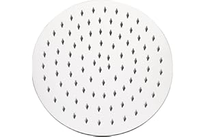 Krobec Soffione doccia grande da 10 pollici/25 cm, soffione doccia, soffione doccia quadrato, acciaio inossidabile 304, girevole a 360°, facile da installare e pulire.