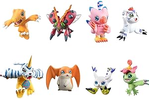MEGAHOUSE Unisex Kinder Set (with Gift) Pack 8 Figuren Digimon Adventure digicolle Serie Mix Special Edition Geschenkset, Bunt