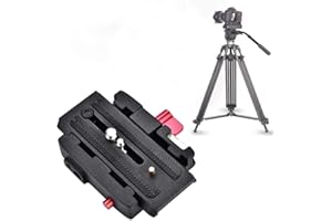 MAVIS LAVEN Płyta szybkiego zwalniania Zacisk QR, stop aluminium Quick Release QR Clamp Płyta bazowa do 500 AH 701 503 HDV 577 do głowicy statywu Quick Release