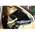 Car Sunshade, Interior Windscreen, Sunshade for Car, SUV, Truck, Patented Design (125 x 65 cm for Small Car)