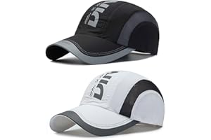 PUMMNY 2 Piezas Gorra de Béisbol, Gorra de Béisbol para Hombre Mujeres, Gorra de Béisbol al Aire Libre, Gorra de Béisbol Transpirable, Ajustable 55-60cm, para Viajes Deportivos al Aire Libre