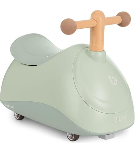 Wheely Bug Grande Ape, Swim Ring - Carrello Cavalca Per Bambini 1-3 Anni, Base In Legno, Ruote Girevoli, Sviluppo Motorio, Portata 25 Kg