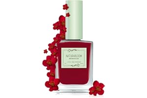 NATURABLOOM Breathable Ruby Red Nail Polish - Premium Quick Dry Ruby Red Nail Varnish - Halal, Vegan & Organic