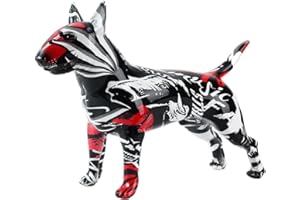 FLYuechun Ranan Art Creative G861 Bw Bullterrier-Ornamente, Statue, Kunstharz, Haustierfigur, Heimdekoration, Farbe, modernes Büro, Desktop-Handwerk