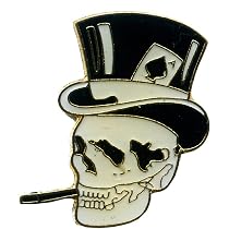 Pin's Face Femme Tête De Mort - Acier, Noir - Marque Clj Charles Le Jeune - Neuf Avec étiquettes