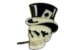HEGIBAER Das Raucher Pik Ass Skull Reaper Emblem Badge Metall Button Pin Anstecker 0005