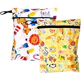 Yorni 2 Adet Sıvı Ge&ccedil;irmeyen &Ccedil;ok Ama&ccedil;lı &Ccedil;anta, 30 x 35 cm Jungle ve 37 x 30 cm Summer Desen, Yıkanabilir, Ekonomik Set