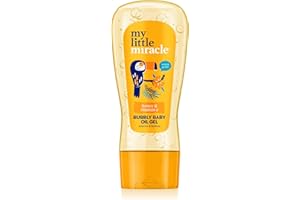 My Little Miracle Bubbly Baby Oil Gel Honig & Vitamin E, nährt und spendet Feuchtigkeit, verhindert Trockenheit, ideal für Baby-Massage, 200 ml
