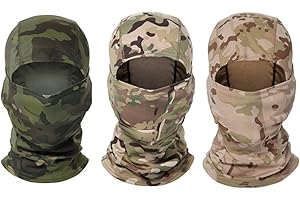 WarmHeartting Mascara de Caza Pasamontañas Camuflaje Balaclava Mascarilla Facial Capucha para Motocicleta, Ciclismo, Táctica, Esquí, Sombrero, Forro para el Casco