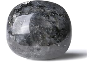 ‎AWARDSEN AWARDSEN Schwarzer Labradorit Trommelsteinen, Kristalle Steine Stapelsteine Deko Steine Edelstein Zur Dekoration von Vasen, Brunnensteinen