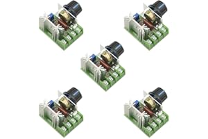 BGTXINGI 5 STÜCKE AC 220V 2000W Motordrehzahlregler Hochleistungs-Elektronisches Spannungsreglermodul Einstellbar 25 A Ultra kleiner LED-Dimmer mit Drehzahlregler