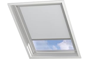 RAAMDECORATIE Radeco® Tenda per finestra da tetto - Oscurante - Bianco - Compatibile con Velux: M08/2/308