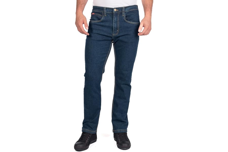 Lee Cooper Men's Workwear Jeans Classic Regular Fit Stretch Denim Durable Utility Work Pants