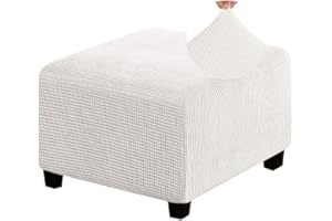 AQIGR Funda otomana Cuadrada 40x40 50x50/60x60 Fundas elásticas para reposapiés Funda de puf Fundas Taburete de Almacenamiento Plegable Cuadrado (Color : #4, Size : L)