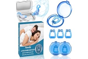 ‎AIOUTGOGO Effektive Schnarchstopper Nasenclip 6PCS Magnetischer Schnarchgerät Nasenclip für Herren und Damen, Anti Schnarch mit 1 Paare Ohrstöpse Sicheres Lärmreduktion (Blau)