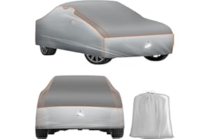 tectake® Copriauto Antigrandine Impermeabile, Traspirante per Auto, Protezione Ottimale da Pioggia e Grandine, Strato in Gommapiuma 4 mm, Orlo Elastico a Cucitura Doppia - XL (533 x 178 x 120 cm)