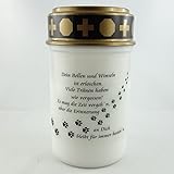 Tiergrab LED Grablicht mit Pfoten und Trauertext für Hundegrab. H 12cm