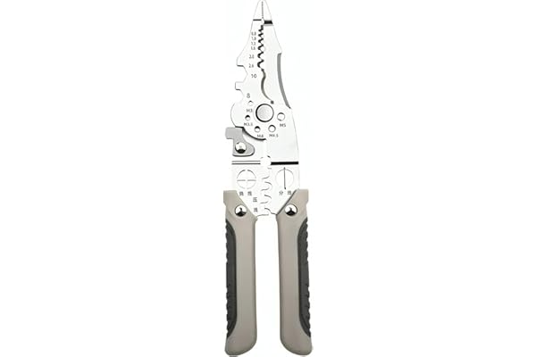 Gopendra 9-in-1 Multifunctional Stainless Steel Wire Puller Plier Cable Looping Splitting Cutting Pliers Multi-Purpose Electrical Stripping Tool Wire Stripper & Crimping Tool for Electrician