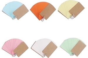BUTYEAK Flashcard Carta Kraft, Blocchi di Flash Card, Carte di Studio, Flash Cards, 300 Pezzi Colore Flash Cards con Raccoglitore ad Anelli, per Scuola, Apprendimento, ​Memoria, Appunti, Carta Kraft Vuota