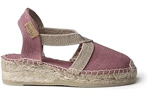 Toni Pons Edita-V - Espadrillas Bambina realizzate in Tessuto Tinta Unita.