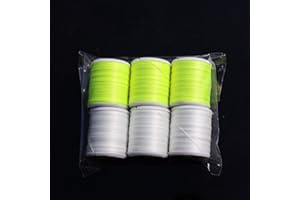 Tigofly 6 Stück 2 Farben 150D Denier Leuchtendes Fliegenbinden-Faden 40 Meter Polyester-Filamentgarn Fliegenbindenmaterialien (sortiert).