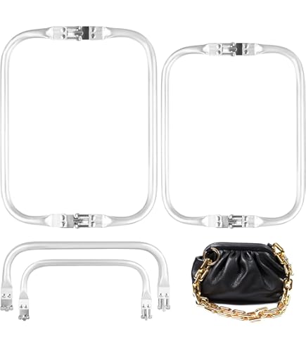 4 Pezzi Manici Per Borsa A Forma Di U - Chiusura A Bacio Per Progetti Uncinetto - Foto 4