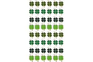 XPEX 48 Pezzi Quadrifoglio Portafortuna, Ciondoli Portafortuna, Ciondoli Quadrifoglio, Portachiavi, In Metallo, Accessori Fai Da Te, Gioielli Fai Da Te, Ornamenti Per Chiavi Auto