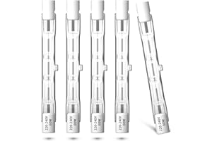 Klarlight 5x Eco Lampadina Alogena 80W R7s 78mm Linear Lampade Dimmerabile Bianco Calda 2800K 230V T3 J78 Riflettore a Doppia Estremità Alogena Lampadina Per Corridoio, Ingresso, Soggiorno