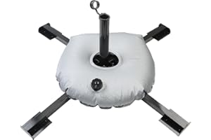MaxAwe Base de parasol de jardin pliable, pare-soleil de plage réglable avec sac d'eau, jusqu'à 10 kg d'eau, support de parasol de terrasse en métal robuste en forme de croix, support de sapin de Noël