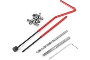 Candeon Thread Repair Kit - 25Pcs M3 Thread Repair Insert Kit Drill Helicoils Coil Repair Kit Compatible Hand Tool Set with Transparent Plastic Box for Processing Machinery