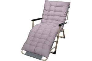 UENNM Coussin Chaise Longue Extérieur avec Capuche Antidérapante, Coussin de Chaise Longue Bain de Soleil, Coussin Transat Jardin Intérieur Extérieur,Relaxer Coussin de Chaise Longue 175 x 48 x 8 cm