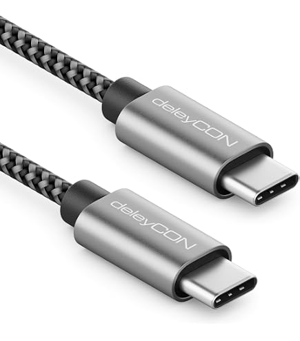 CLEEFUN Cavo Lungo USB C a USB C [3 M, 2Pezzi], Tipo C QC 3.0 PD 60W Ricarica Rapida Type C per iPhone 16/15, Macbook Air/Pad Pro/Air, Galaxy S25/S24/S23/S21/A25, Pixel, Switch