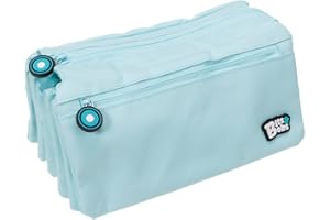 Grafoplas | Estuche Escolar Cuatro Compartimentos | Azul Soft | 23x12cm | bits&Bobs | Colores Vivos