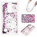 Produktbild KSHOP Schutzhülle LG Stylus 2 LS775/LG G Stylo 2 K520 Hülle Schale Etui TPU Silikon Transparent Hardcase,3D Kreative Liquid Bling Hülle Case Dynamisch Treibsand Flüssige Fließend Wasser Glitter Glitzer Glanz Sparkle Klar Hart Plastik Tasche Kristall Handytasche Rückseite - lila Treibsand lila Herz und lila Stern