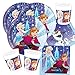 Produktbild 52-teiliges Party-Set Frozen die Eiskönigin - Snowflakes - Teller Becher Servietten mit Anna Elsa und Olaf für 16 Kinder Neues Design 2017