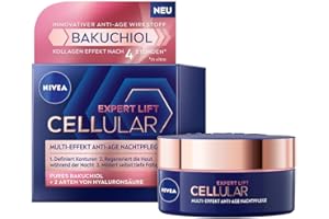 ‎NIVEA NIVEA Cellular Expert Lift Multi-Effekt Anti-Age Nachtpflege, feuchtigkeitsspendende Nachtcreme für eine jünger aussehende Haut, Anti-Age Gesichtscreme mit Hyaluronsäure (50 ml)