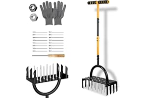 Fynokst Aireador De CéSped 2 En 1, Aerificador para CéSped, Erificador para CéSped Hueco, Utilizado para Aireador De Carpintero, VentilacióN del Suelo, Cuidado del CéSped