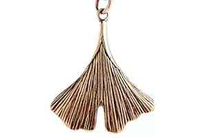 Kiss of Leather Ciondolo foglia di ginkgo in bronzo n. 2, bronzo