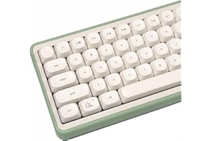 VENIT KEYS MOA Lot de 124 touches de profil en PBT avec extracteur de touches pour clavier mécanique 60 %, 75 %, 100 % (chat blanc)