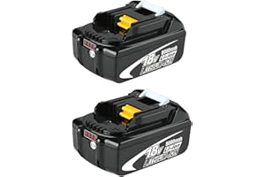 ANUPTTA 2Pcs Batteria di Ricambio per Makita 18V 8.0Ah, Ricambio Makita 18 Volt BL1860B batterie BL1820B 1830B 1840B 1850B, Compatibile con Strumenti Makita 18V Adatto a Caricabatterie Originale Makita 18V