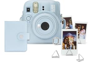 instax mini 13 instantkamera Tillbehörskit innehållande kamerafodral som är redo att fotografera med, mini-album och fotoklämmor, Frost
