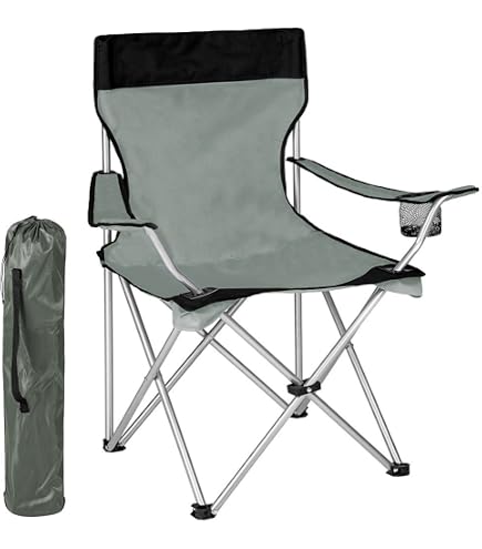 Sedia Da Campeggio Pieghevole 2 Pezzi Con Portabicchieri: Blu Navy, 130 Kg - 4
