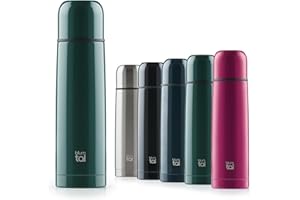 Blumtal Thermosflasche Eifel 500ml aus Edelstahl - auslaufsichere Thermoskanne mit Trinkbecher für unterwegs, Isolation von warmen Getränken, Dunkelgrün