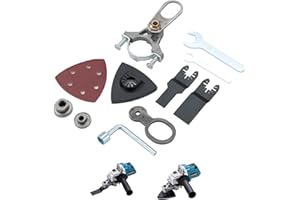 TOPWAY Attrezzo Oscillante Adattatore per Utensile Multifunzione Elettrico, Lame Seghetto, Carta Abrasiva Triangolare per Legno, Pareti, Levigatura e Lucidatura