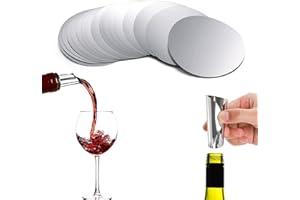 ‎CATELVES Catelves 20 Stück Drop Stop, Weinausgiesser, Einschenkhilfe, Wein Einschenkhilfe, Wein Einschenkhilfe Tropffre, Wiederverwendbare Tropffreie Einschenkhilfe, Für Elegante Gießen (Silber)