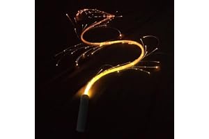LED-danspiska, 7 färger LED-lysande roterande tillbehör – karnevalsfiberpiskor för fotograferingsrekvisita, återanvändbara piskor till jul