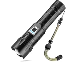 「2021 Upgrade Type-C Fast Charging」Helius LED Torch Flashlight 5700 lumens Zoomable Tactical Super Bright 5 Modes IP67 Waterp