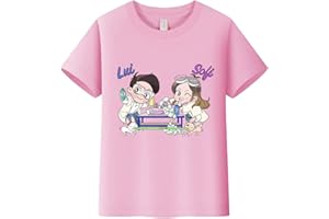 LINIFOLL Maglietta per Bambina Youtuber T-Shirt per Ragazze Magliette Comode Cotton per Ragazzi E Ragazze Maniche Corte Estive Casual da Ragazza